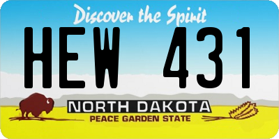 ND license plate HEW431