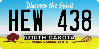 ND license plate HEW438