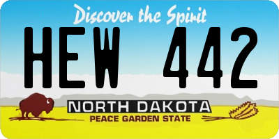 ND license plate HEW442