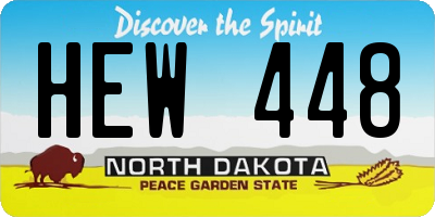 ND license plate HEW448