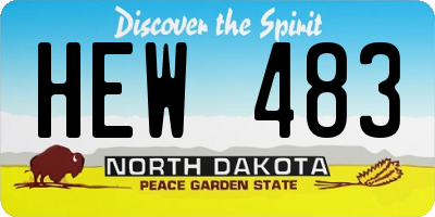 ND license plate HEW483