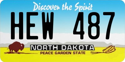 ND license plate HEW487