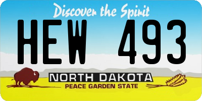 ND license plate HEW493