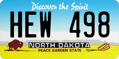 ND license plate HEW498