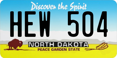 ND license plate HEW504