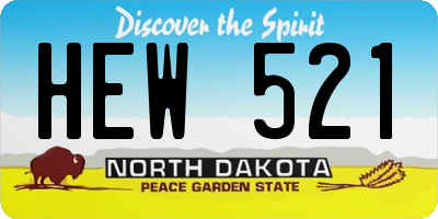 ND license plate HEW521