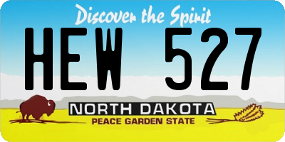 ND license plate HEW527