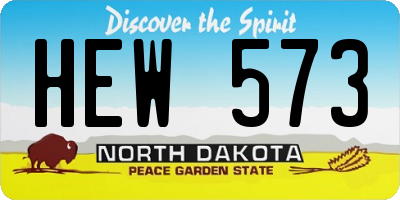 ND license plate HEW573
