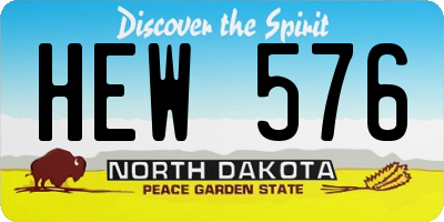 ND license plate HEW576