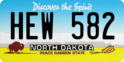 ND license plate HEW582