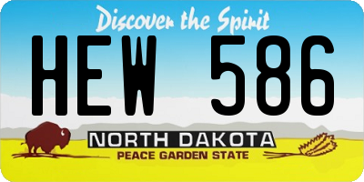 ND license plate HEW586