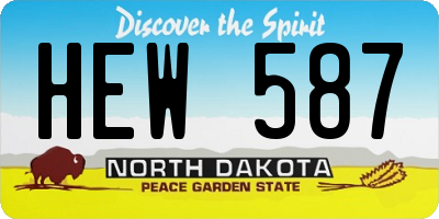 ND license plate HEW587