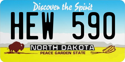 ND license plate HEW590