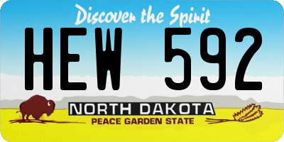 ND license plate HEW592