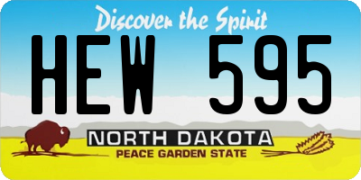ND license plate HEW595