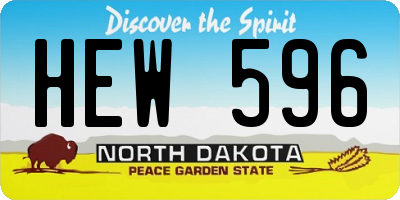 ND license plate HEW596