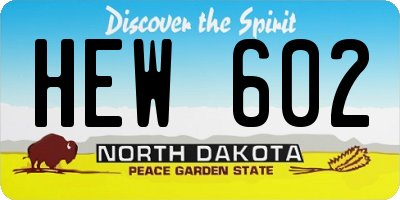 ND license plate HEW602