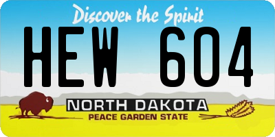 ND license plate HEW604
