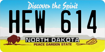 ND license plate HEW614