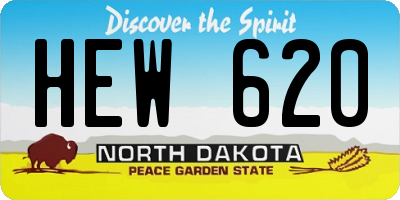 ND license plate HEW620