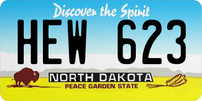 ND license plate HEW623