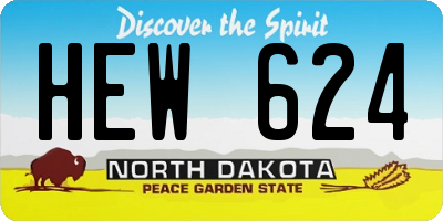 ND license plate HEW624