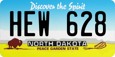 ND license plate HEW628