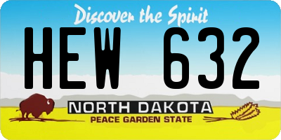 ND license plate HEW632