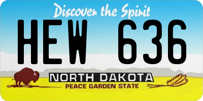 ND license plate HEW636