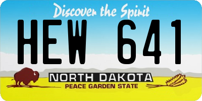 ND license plate HEW641