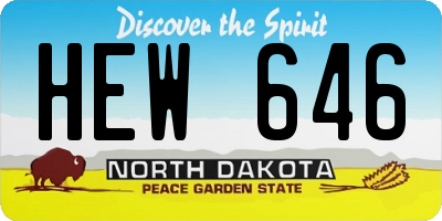 ND license plate HEW646