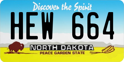 ND license plate HEW664