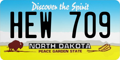 ND license plate HEW709