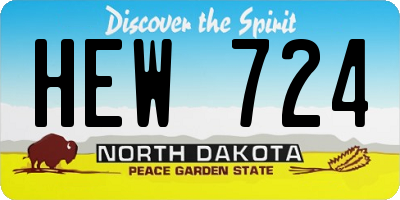 ND license plate HEW724