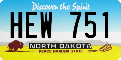 ND license plate HEW751