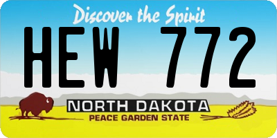 ND license plate HEW772