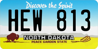 ND license plate HEW813