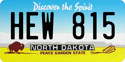 ND license plate HEW815