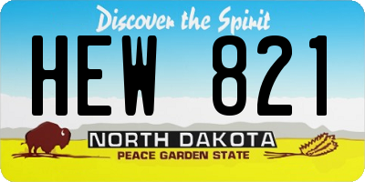 ND license plate HEW821