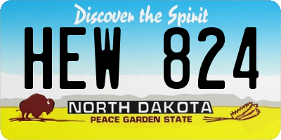 ND license plate HEW824