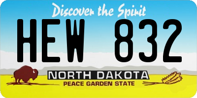 ND license plate HEW832