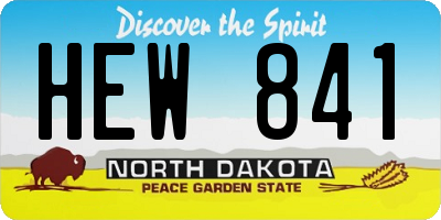 ND license plate HEW841