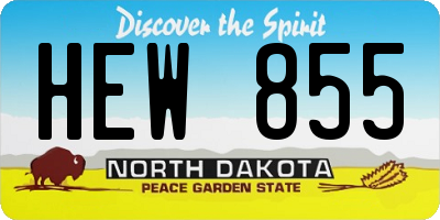 ND license plate HEW855