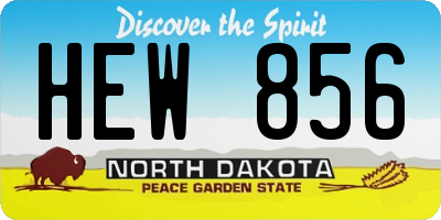 ND license plate HEW856