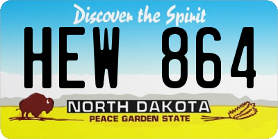 ND license plate HEW864