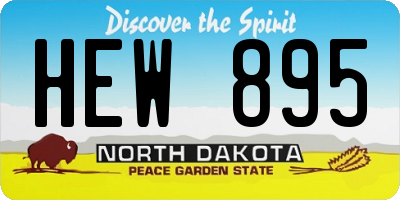 ND license plate HEW895