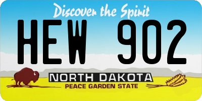 ND license plate HEW902