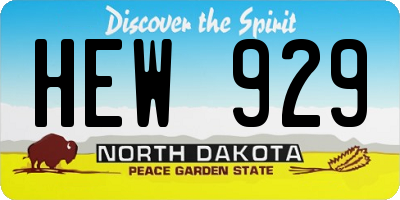 ND license plate HEW929