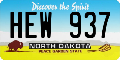 ND license plate HEW937