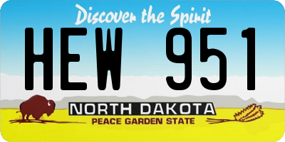 ND license plate HEW951